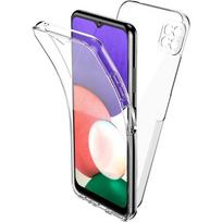 Case for Samsung A22 5G - 360 Full Cover Transparent Case 2 Parts Front Back Interlocking Phonillico® skaidri