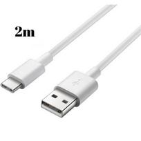 2 Meter USB-C Cable for Samsung Galaxy TAB A7 10.4 2020 - A 8.4 2020 - A 10.1 2019 - S6 2019 - S6 LITE 2020 Phonillico® balta