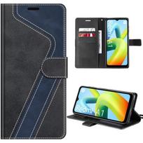 Case for Xiaomi Redmi A1-A2 - E.F.CONNECTION - Black - Semi-rigid - Synthetic leather - Flap
