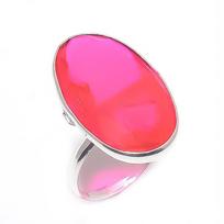 Rožinis rubelitas rankų darbo 925 prabos sidabro papuošalas žiedas 8 dydis i6v22 pink