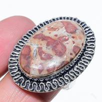 Leopard Skin Jasper Handmade 925 Sterling Silver Gift Ring Size 8 q6Q29
