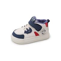 Boys Girls Running Shoes Hook&loop Children Sports Shoes Suede Trendy 2024 Winter New Fashion Kids Sneakers Non-slip Soft Sole 21 mėlyna