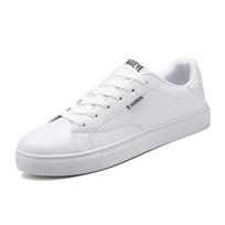 Autumn new low-top lazy one-pedal leather white shoes men's board shoes Korean version of simple and versatile canvas shoes 39 balta