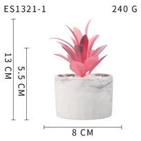 Simulation Succulent Ceramic Bonsai, Clear Marble Ceramic Basin, Fresh Decoration Of Nordic Office Furniture