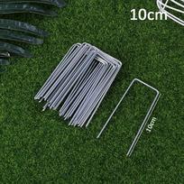 20 vnt kraštovaizdžio kabės U formos sodo smeigtukai sodo kuoliukai, tvirti kiemo vejos palapinės kuolai Tvirtinantys kaiščius nuo piktžolių 2.5mm*4cm*10cm