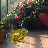 Resin Frog Planter Creative Flowerpot Artwork Shaped Flower Pot Decorative Plant for