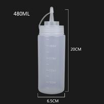 Praktiškas plastikinis spaudžiamas buteliukas įvairiems padažams, 480 ml talpos 450ML