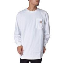 K126 Workwear Pocket Workwear Long Sleeve Pocket [Carhartt] Men's Long-Sleeve T-Shirt Men's T-Shirt L_WHT [Item] balta