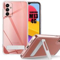 Coque Silicone - Samsung - Galaxy M13 - Résistant aux chocs - Support intégré - Transparent skaidri