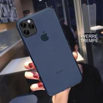 Slim Case For iPhone 13 Pro (6.1') Light Navy Blue and 2 Tempered Glass Screen Protector