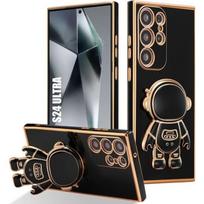 Case - BOOLING - for Samsung Galaxy S24 Ultra - Shockproof Protection - 3D Astronaut Stand - Black juoda