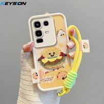KEYSION Cartoon Cute Plush Embroidery Case for Infinix Note 50 Pro 4G with Lanyard PU Leather Shockproof Phone Cover for Infinix Note 50 4G for Infinix Note 50 4G