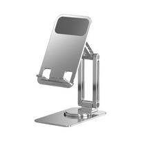 Stalinis planšetinio kompiuterio stovas Sulankstomas metalinis stalinis planšetinio kompiuterio laikiklis Atrama iPad Pro Air Xiaomi Huawei Tab Pad Mipad Mobiliojo telefono laikiklis sidabras
