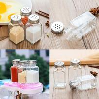 Nauji maisto prieskoniai Cruet druskos ir pipirų puodų barstytuvų purtyklė stiklainių laikiklių rinkinys actas gray
