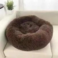 Creative Pet Deep Sleep Breathable High Resilience Dog Nest Cat Nest Long Plush Round Style Long Plush Soft Dog Nest Cat Nest 40cm ruda