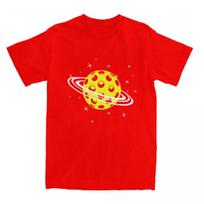 Pickleball Planet Apparel T-Shirts for Men Women Paddle Sport Lover Player Novelty 100% Cotton Printed Tees S raudona