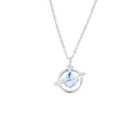 Moonstone Planet Necklace Women'S Versatile Star Diamond Clavicle Chain Pendant Tide