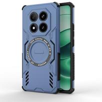 Magnetinis prabangus šarvuotas smūgiams atsparus dėklas Xiaomi Redmi Note 14 Pro 5G Capas Magsafe belaidžio įkrovimo dangtelis Redmi Note 14 Pro 5G Redmi Note 14 Pro 5G (Global) mėlyna