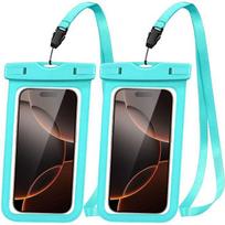 2x Waterproof Case for Samsung Galaxy S26 S25+ S25 FE S24 Ultra S24 FE S23 S22 S21, IPX8 with Turquoise Border turkis