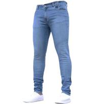 Vienspalviai Madingi Vyriški Laisvalaikio Kelnės Tamprios Džinsai Siauri Darbinės Kelnės Vyriškos Plautos Slim Fit Užsegamos Džinsai Vyriški Drabužiai XS mėlyna