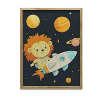 Lion Dreams Poster Lion Dreams Poster, 40X50 Cm, Gold Aluminum Frame, 230 Gsm Matte Paper 54