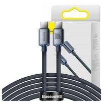 USB-C į USB-C laidas Baseus Crystal Shine, 100W, 2M (Juodasis)