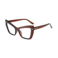 T-cat Eye Frame 2025 New Anti-blue Light Mirror Female Fashion Retro Ins Lens Frame 7777 ruda