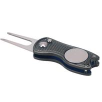 Stainless Steel Golf Fork Metal Foldable Golf Divot Putting Green Fork Divot Repair ToolBlack