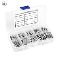 260pcsset #632 Stainless Steel Hex Socket Cap Head Screws and Nuts Assortment