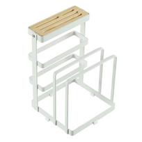 Knife Cutting Board Holder Multifunctional Pot Lid Knife Block Cutting Board Organizer for Kitchen
