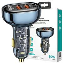 Usams Ład. Sam. 2Xusb+1Xusb-C 80Wfast Charge Niebieski/Blue Cc159Cc02 (Us-Cc159)