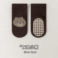 6/1 Pairs Autumn And Winter Large Area Dot Glue Baby Trampoline Socks, Baby Little Kids Non-slip Floor Socks Large Cartoon Strai 0-1 Year