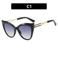 Women's sunglasses, cat eye color matching sunglasses, large frame sunglasses. As shown in the picture