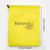 Didelės talpos maistui tinkamas bananų laikymo maišelis Išlaiko bananus šviežius 7 dienas Daugkartinio naudojimo žemės ūkio produktų maišelis geltona
