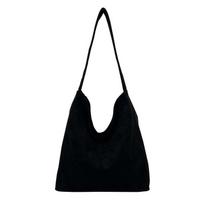 Winter suede shoulder bag matte texture lazy wind niche bag casual large capacity solid color tote bag juoda