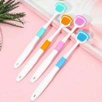 1PC Portable Plastic Tongue Scraper Reusable Oral Hygiene Coating Brush for Bad Breath Cleaning Coated Tongue Oral Dental Hygiene Care Tool