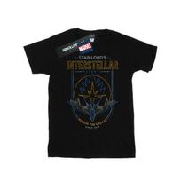 Marvel Womens/Ladies Guardians Of The Galaxy Interstellar Flights Cotton Boyfriend T-Shirt XL juoda