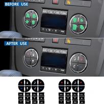 New 1 Set Black Vinyl AC Dash Button Repair Kit Decal Stickers Fit for Chevrolet GMC