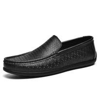 First layer cowhide leather Doudou shoes lazy shoes driving shoes casual men's leather shoes 38