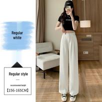Women's Wide-Leg Ice Silk Short Suit Pants, XS, for 150cm Tall - Summer Nine-Point Length 4XL