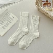 Socks, Spring and Summer Ballet-style Socks for Girls, Sweet and Cute, Bow-tie Mid-calf Socks, Sweat-absorbing, Boneless, Piled-up Socks for Girls 1 pair balta