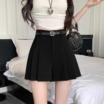 Niche Spring/Summer 2024 Women's High Waist Pleated A-line Wide Leg Suit Culottes 3XL juoda