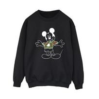 Disney Womens/Ladies Mickey Mouse Xmas Jumper Sweatshirt XXL juoda