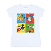 Disney Womens/Ladies Mickey Mouse Friends Cotton T-Shirt XL balta