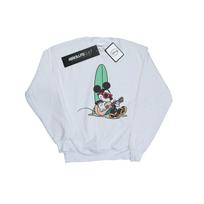 Disney Mens Mickey Mouse Surf And Chill Sweatshirt M balta