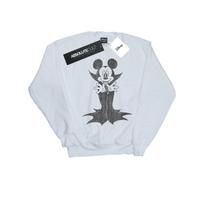 Disney Mens Mickey Mouse Dracula Sweatshirt L balta