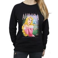Sleeping Beauty Womens/Ladies Aurora Montage Cotton Sweatshirt XXL juoda