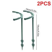 2-12 vnt. Plastikinis augalo atraminis kuolas Rėmas Šiltnamio įrengimas Pusapvalė fiksuota strypa Vidinis gėlių augalo vijoklinis tvirtinimas S-2Pcs gray