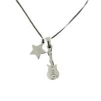 Guitar Star Pendant Clavicle Chain Music Inspires Neckchain Women Metal Necklace Adjustable Length Collarbone Chain