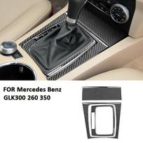 Carbon Fiber Car Center Console Gear Shifter Panel Frame Interior Decoration Sticker For Mercedes Benz GLK 300 260 350 2008-2015 juoda
